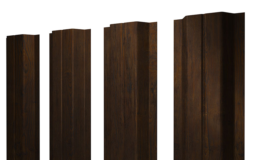 Штакетник П-образный А 0,45 Print Elite Chestnut Wood TwinColor