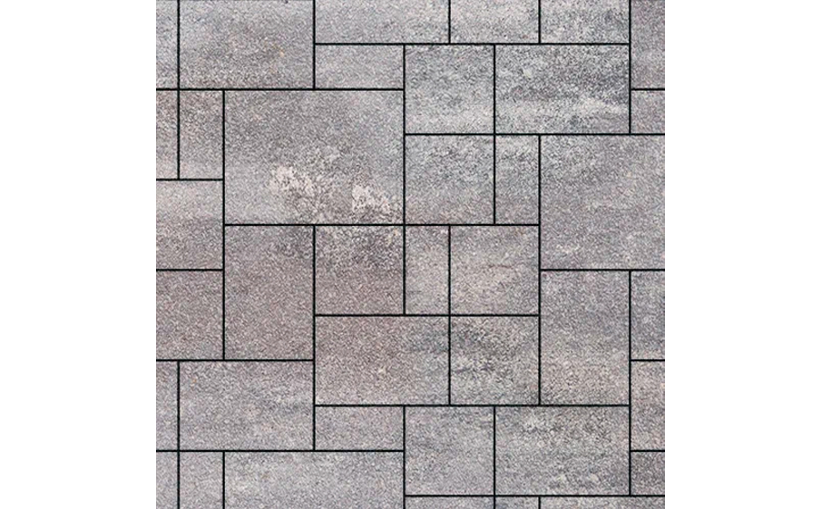 Плитка тротуарная SteinRus, Инсбрук Альпен Б.7.Псм.6, Native, ColorMix Умбра, толщина 60 мм