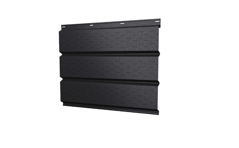Софит металлический Grand Line с полной перфорацией, сталь 0,5 мм GreenCoat Pural BT Matt, RR 33 черный