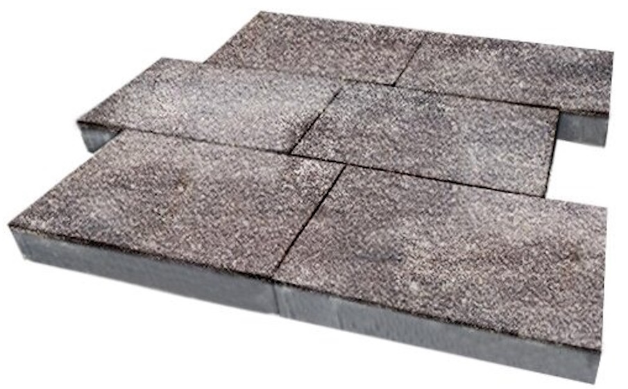 Плитка тротуарная SteinRus Парк Плейс Б.3.П.8, Native, ColorMix Умбра, 600*300*80 мм