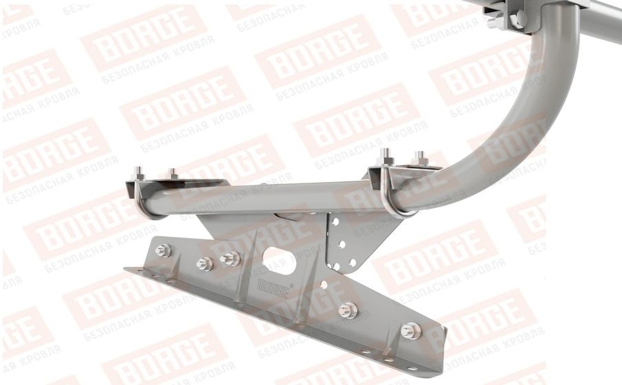 Кровельное ограждение Borge для фальцевой кровли оцинкованное RAL 9006, 300*60 см