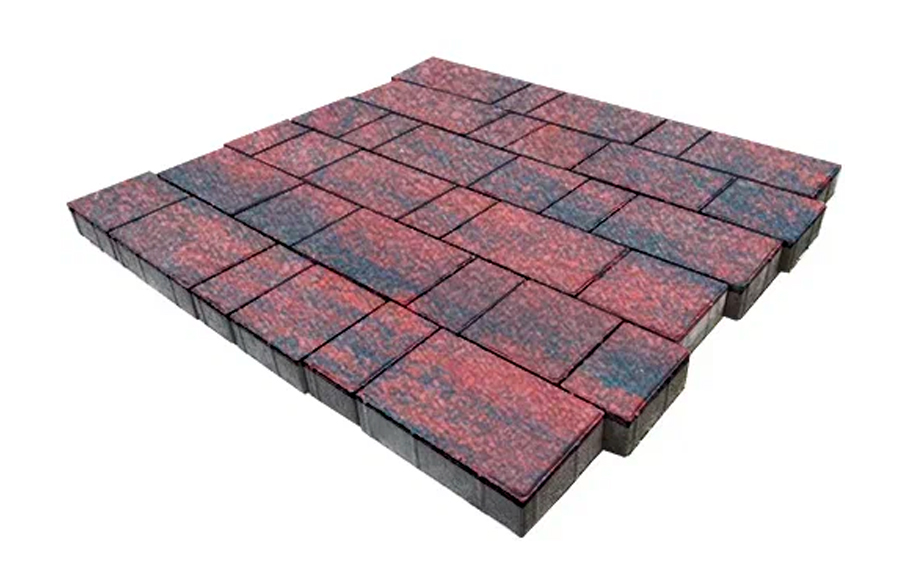 Плитка тротуарная SteinRus Бергамо А.6.Псм.4 Native, ColorMix Рейнир, толщина 40 мм