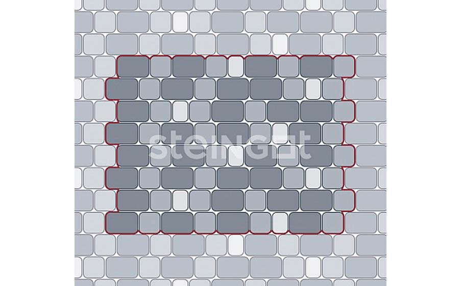 Плитка тротуарная Steingot Колормикс, Классика, Агатовый камень (Blend), комплект 3 шт, толщина 60 мм