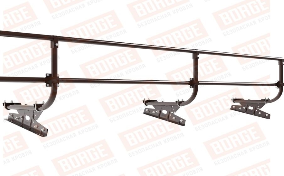 Кровельное ограждение Borge для фальцевой кровли оцинкованное RAL 8017, 300*60 см