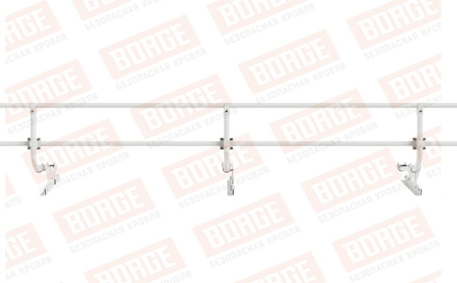 Кровельное ограждение Borge для фальцевой кровли оцинкованное RAL 9003, 300*60 см