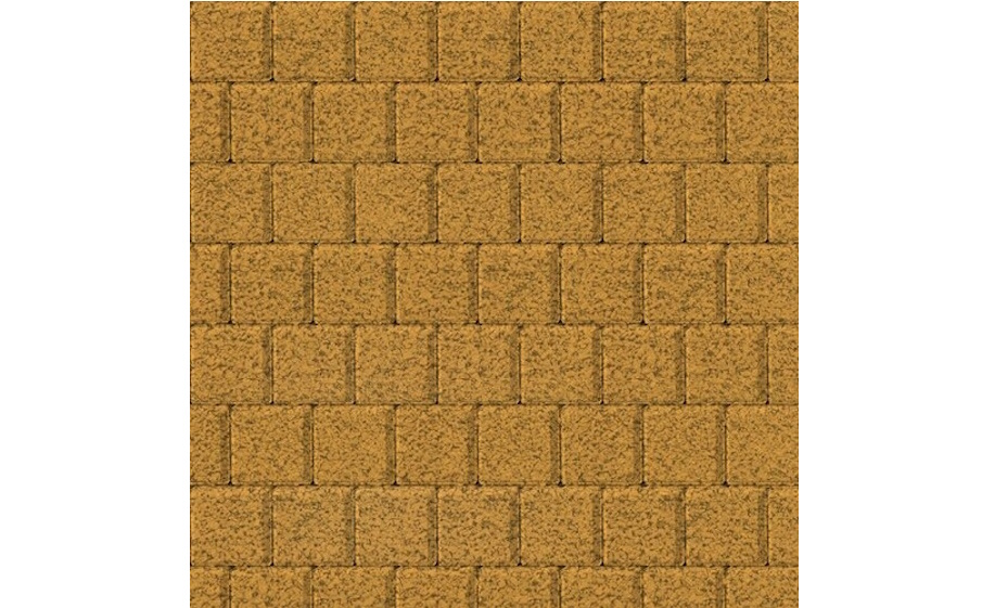 Плитка тротуарная SteinRus Квадрат малый Б.2.К.6, Native, желтый, 100*100*60 мм