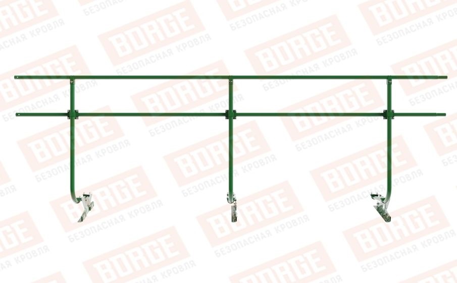 Кровельное ограждение Borge для фальцевой кровли оцинкованное RAL 6002, 300*120 см