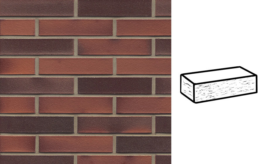 Кирпич клинкерный Muhr 03 EG Rot Edelglanz рустик, 240*115*52 мм