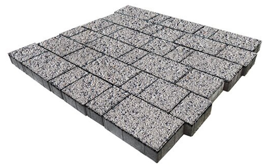 Плитка тротуарная SteinRus New City Street В.8.Псм.8 Backwash Каспий, толщина 80 мм