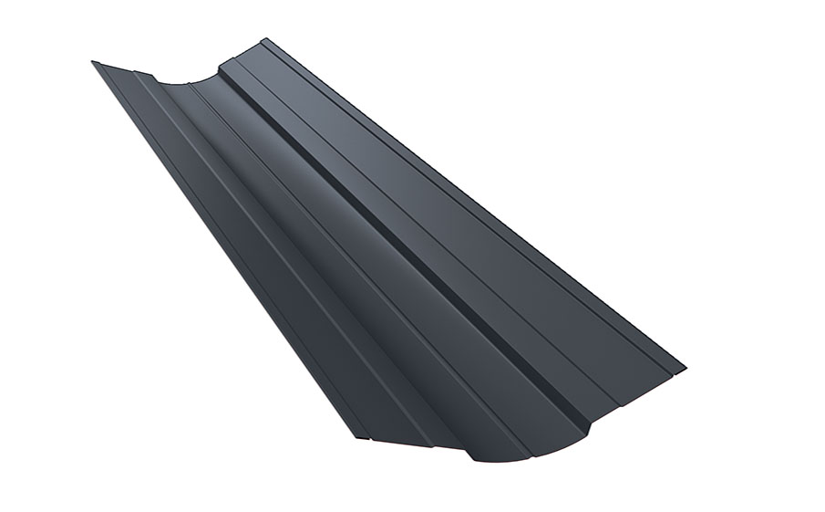 Планка ендовы верхней фигурной 70*70 мм Grand Line Satin Matt RAL 7024, 2 м