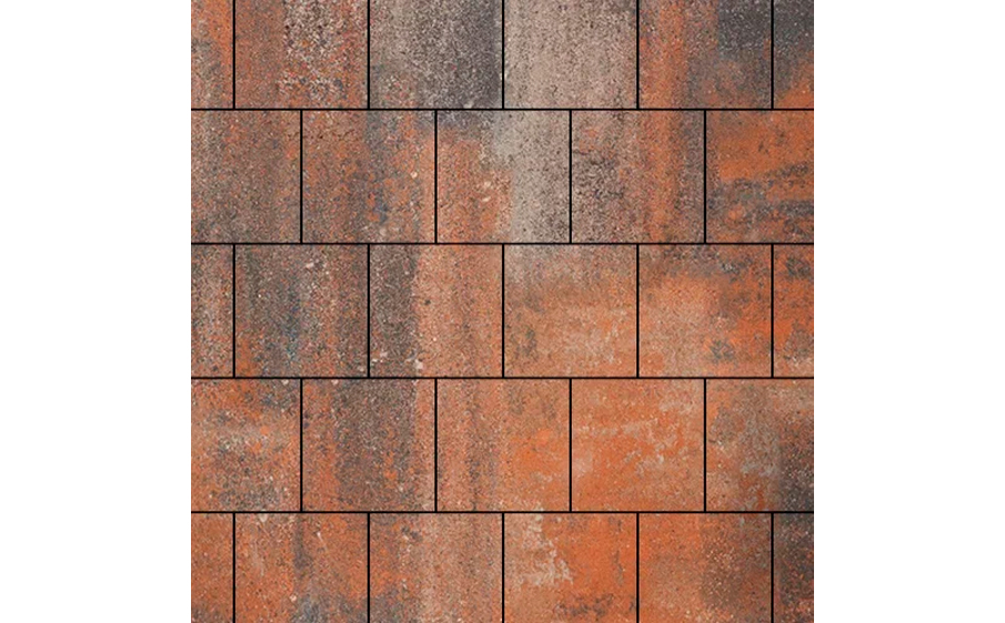 Плитка тротуарная SteinRus Valencia Б.3.К.8 гладкая, ColorMix Рей, 300*300*80 мм