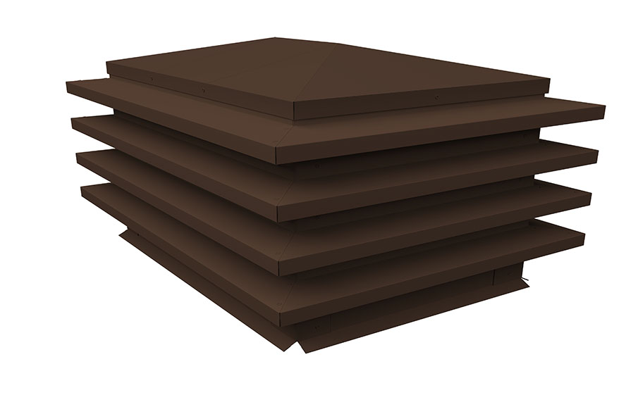 Дымник на трубу Grand Line елка 520*450 мм 0,5 Satin с пленкой RAL 8017 шоколад
