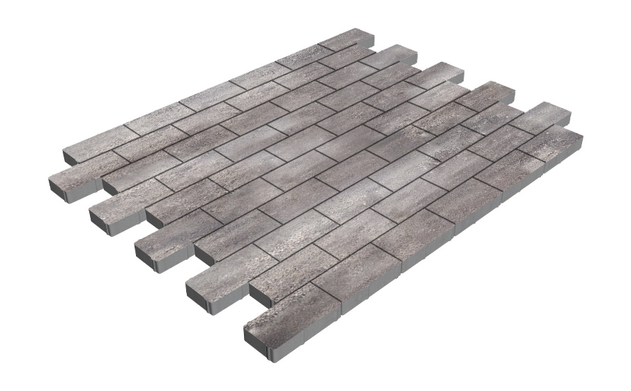 Плитка тротуарная SteinRus Прямоугольник А.6.П.4, гладкая, Умбра, 200*100*40 мм