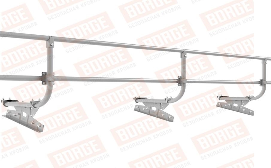 Кровельное ограждение Borge для фальцевой кровли оцинкованное RAL 7004, 300*90 см