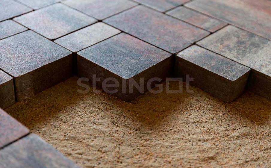 Плитка тротуарная Steingot Колормикс, Бавария, Железный камень (Stein Ferro), комплект 4 шт, толщина 60 мм