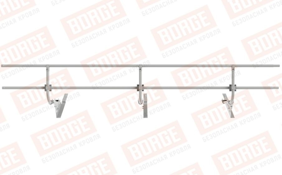 Кровельное ограждение Borge для черепичной кровли оцинкованное RAL 9006, 300*60 см