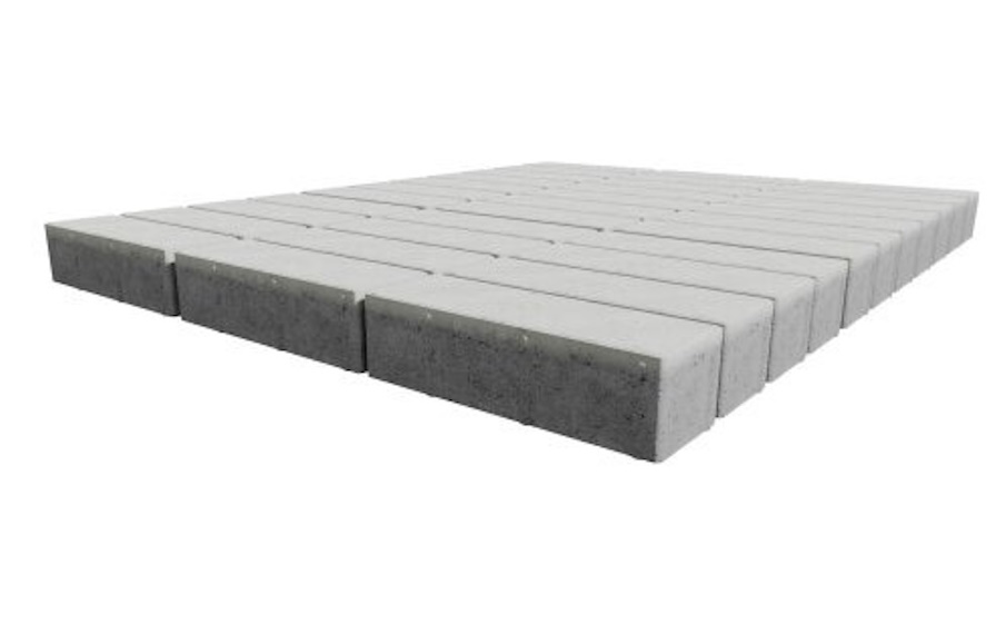 Плитка тротуарная SteinRus Ригель В.4.П.8 гладкая, белый, 300*100*80 мм