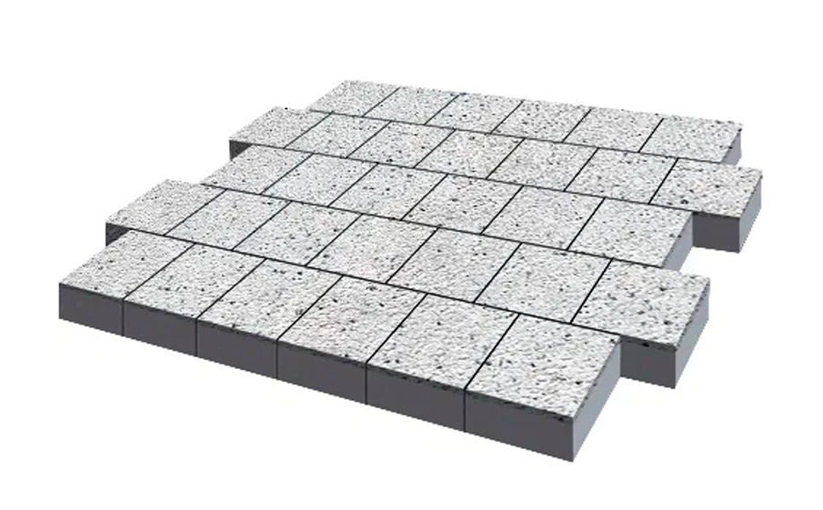 Плитка тротуарная SteinRus Valencia Б.3.К.8 Backwash, Мрамор, 300*300*80 мм