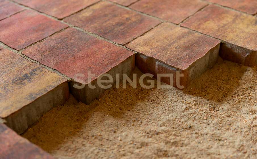 Плитка тротуарная Steingot Колормикс, Старый город, Терракота (Terracotta), комплект 3 шт, толщина 60 мм