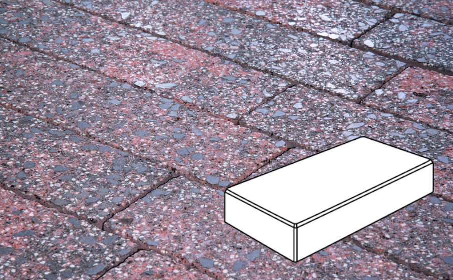 Плитка тротуарная Готика, City Granite FINERRO, Картано В.3.П.8, Дымовский, 300*150*80 мм