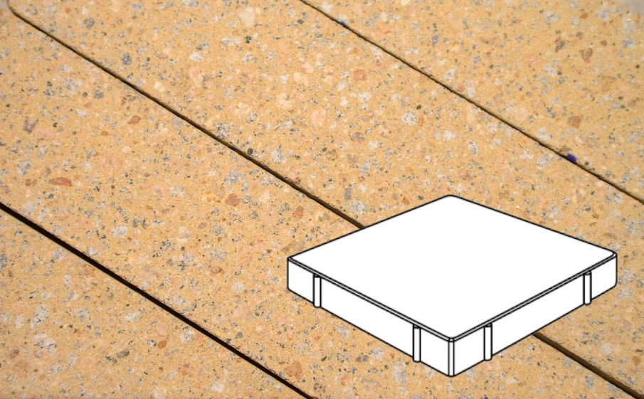 Плитка тротуарная Готика Granite FINERRO, Квадрат Б.5.К.8, Павловское 500*500*80 мм