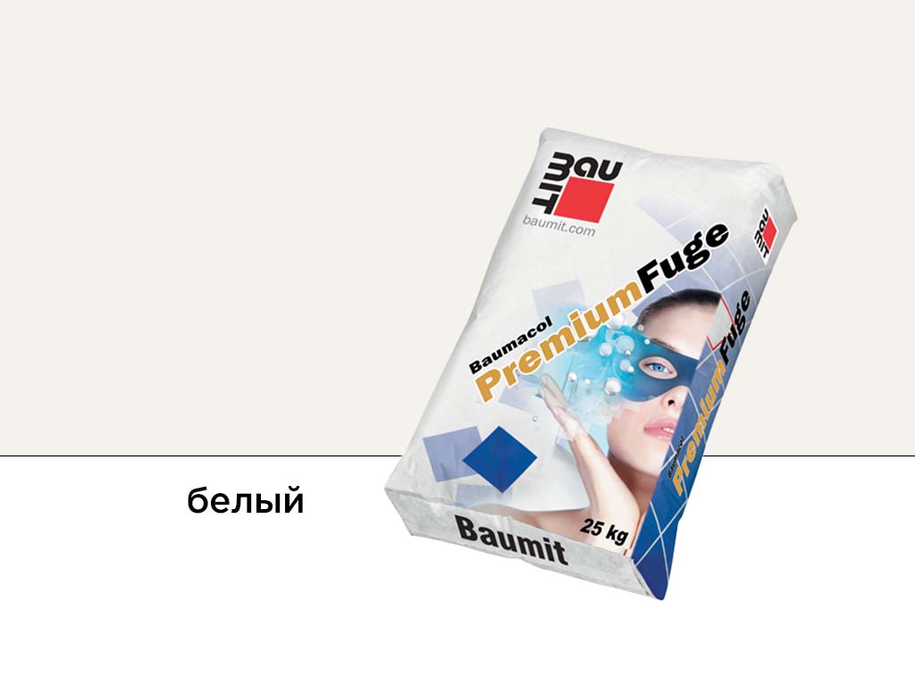 Затирка для швов Baumit Baumacol PremiumFuge, белый, 25 кг