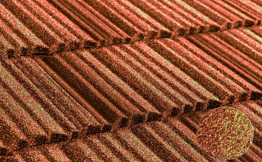 Композитная черепица рядовая Metrotile Shake Terracotta yellow