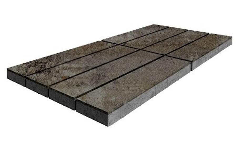 Плитка тротуарная SteinRus Гранада Б.7.П.8, Native, ColorMix Берилл, 600*200*80 мм