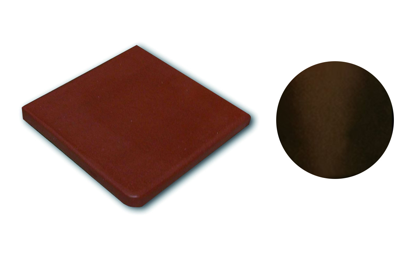 Клинкерная угловая ступень Gres Aragon Quarry Flame Brown, 195*195*13 мм