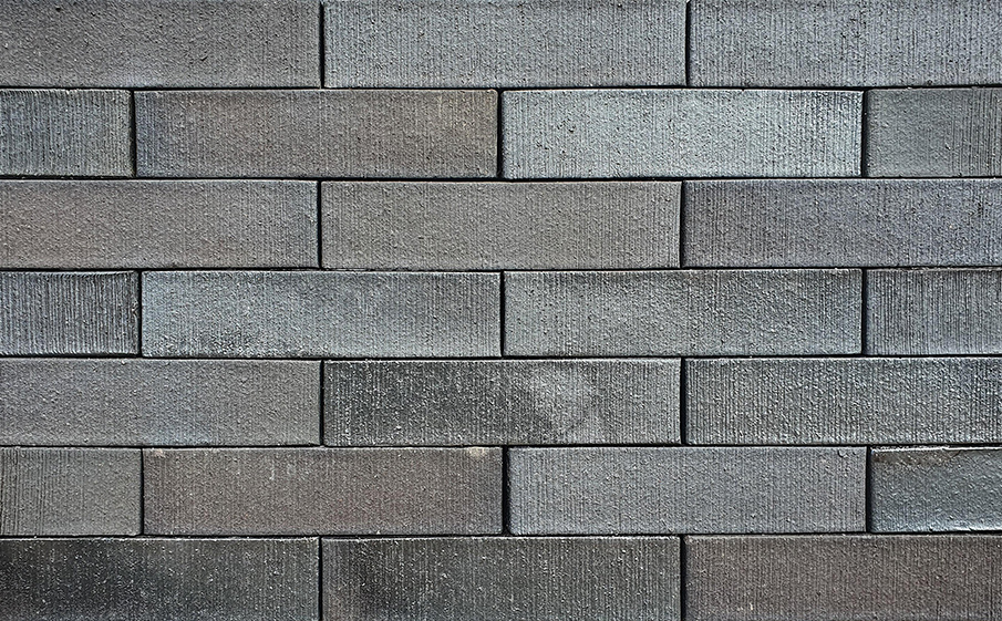 Кирпич клинкерный Muhr 15 Schwarz-bunt Edelglanz Revers ohne Sand Rauhstrich шероховатый, 210*100*50 мм