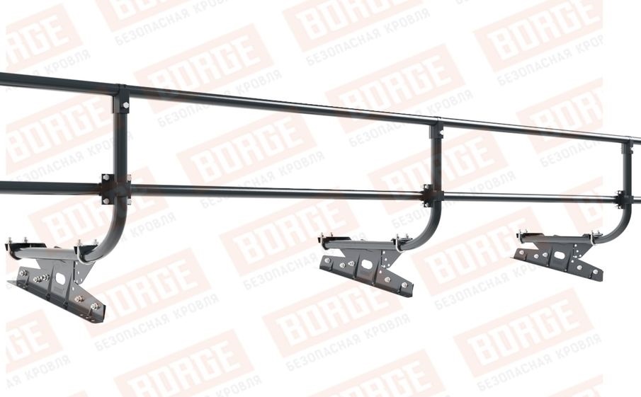 Кровельное ограждение Borge для фальцевой кровли оцинкованное RAL 7016, 300*60 см