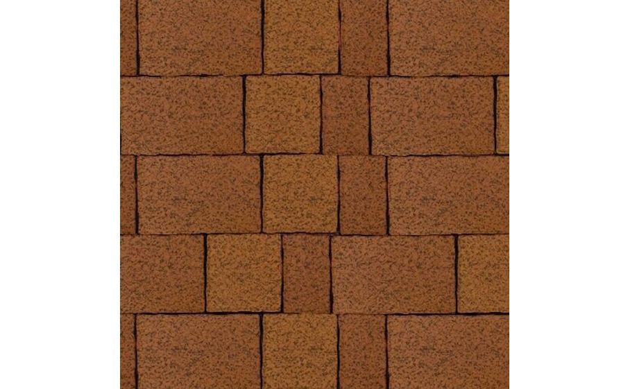 Плитка тротуарная SteinRus Старый город Б.2.Фсм.6, Native, оранжевый, толщина 60 мм