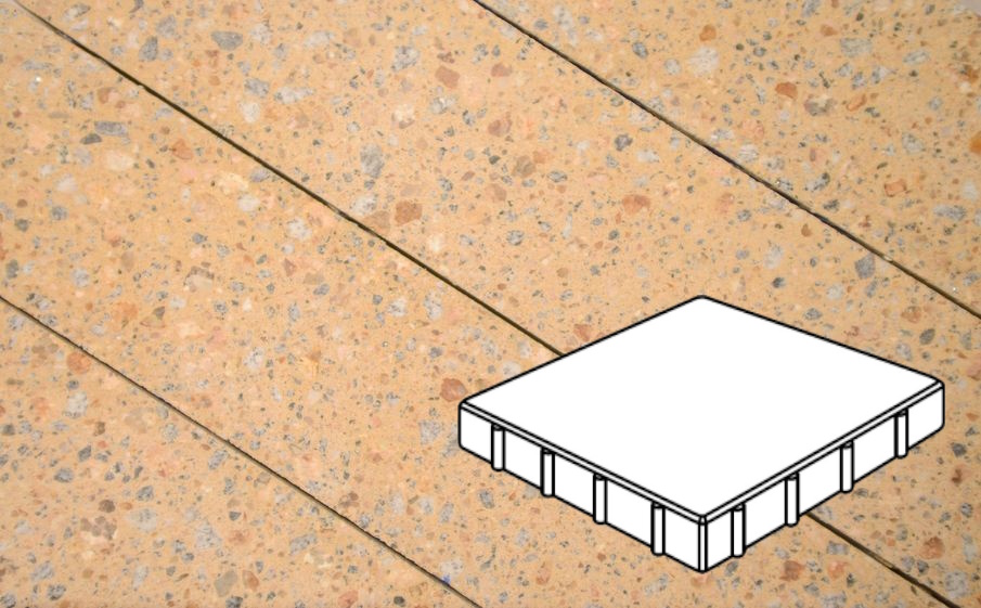 Плитка тротуарная Готика, Granite FINO, Квадрат Б.4.К.8, Павловское, 400*400*80 мм