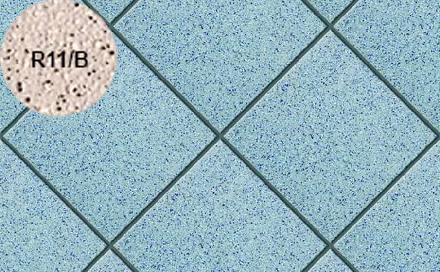Техническая напольная клинкерная плитка Stroeher Secuton TS40 blau (R11/B) зернистая поверхность 196*196*10 мм