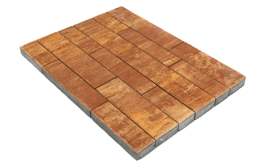 Плитка тротуарная BRAER Домино Color Mix Каньон, 120/160*60 мм