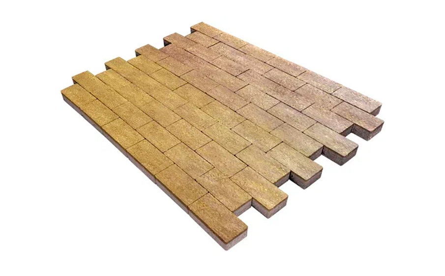 Плитка тротуарная SteinRus Прямоугольник Б.6.П.6, гладкая, ColorMix Брайс, 200*100*60 мм