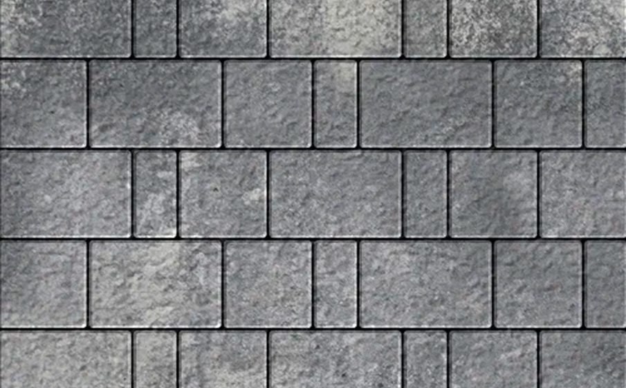 Плитка тротуарная SteinRus Бергамо А.6.Псм.4, Antico, ColorMix Актау, толщина 40 мм