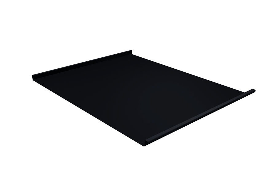 Фальцевая кровля Grand Line двойной стоячий фальц с пленкой на замках Satin Matt RAL 9005 черный