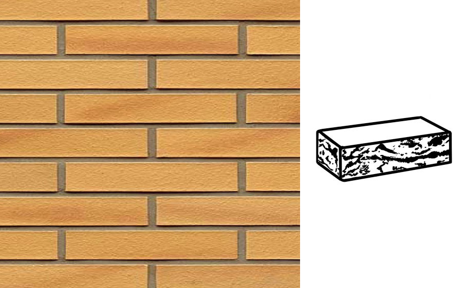 Кирпич клинкерный Muhr 02 Gelb Bunt готик, 240*90*40 мм