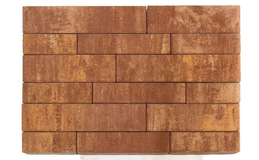 Плитка тротуарная BRAER Домино Color Mix Каньон, 120/160*60 мм
