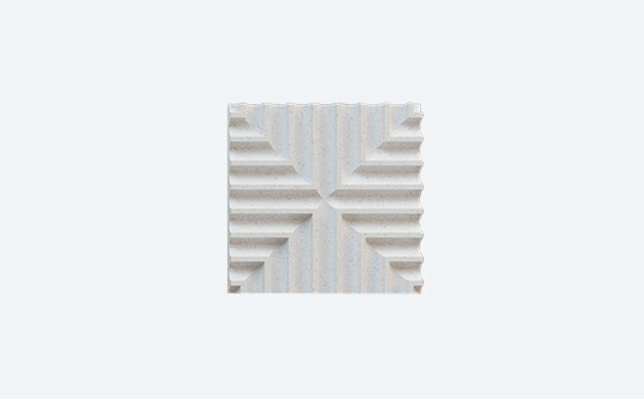 3D-плитка ARCHITECTILES Asperitas, № 4 Cuatro, белый, 120*120*15 мм