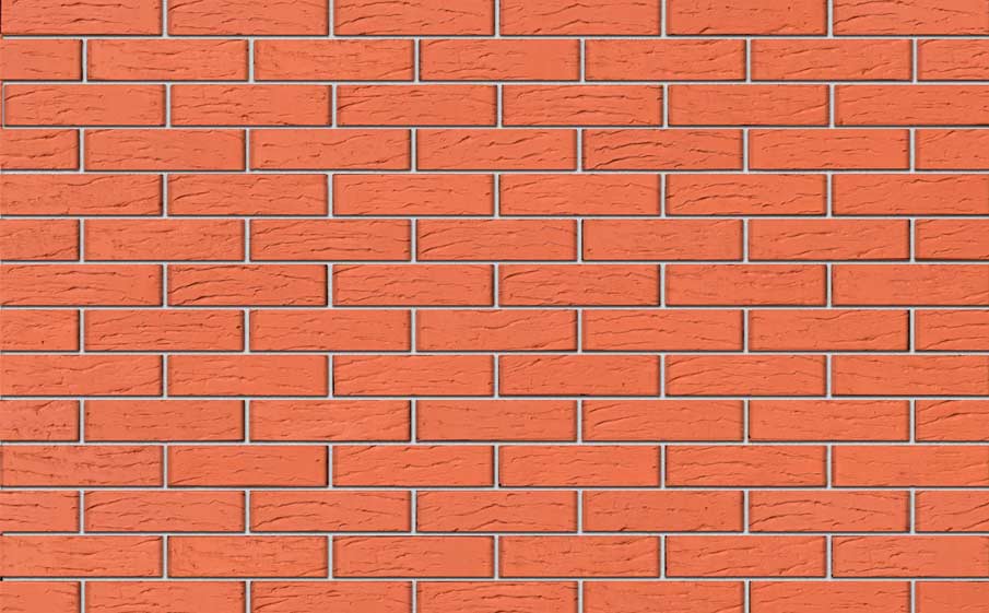 Кирпич облицовочный BRAER красный кора дуба, М125, 250*85*65 мм