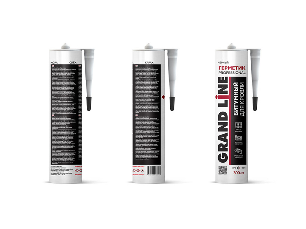 Герметик Grand Line Professional черный, 300 мл