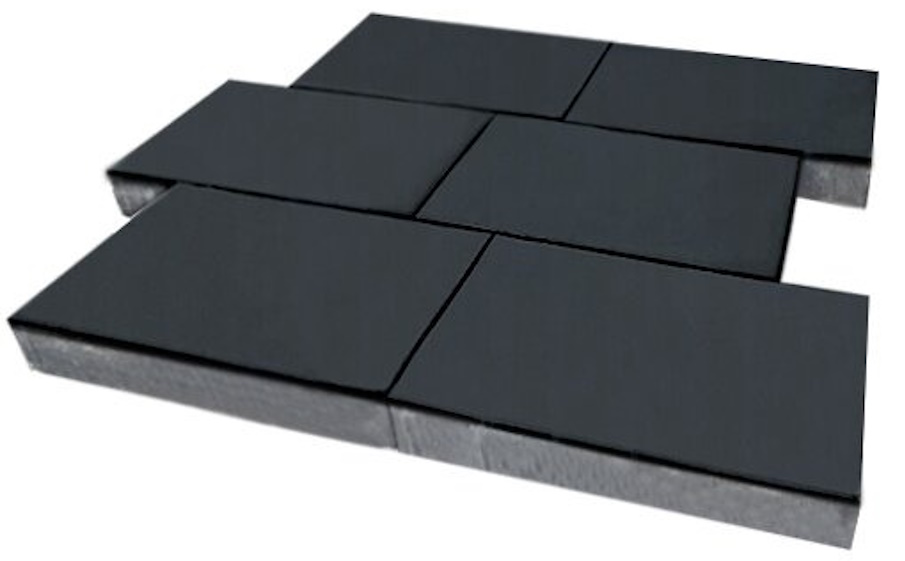 Плитка тротуарная SteinRus Парк Плейс Б.3.П.8 гладкая, графит, 600*300*60 мм