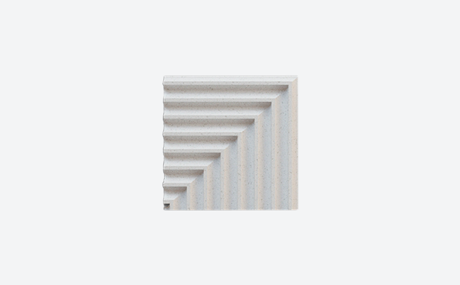 3D-плитка ARCHITECTILES Asperitas, № 2 Dos, белый, 120*120*15 мм