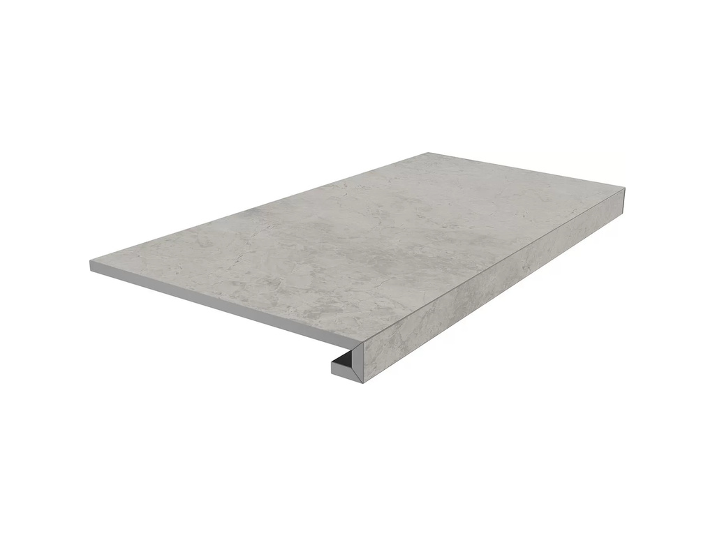 Ступень клееная KERAMA MARAZZI Риальто серый светлый обрезная, 800*330*9 мм