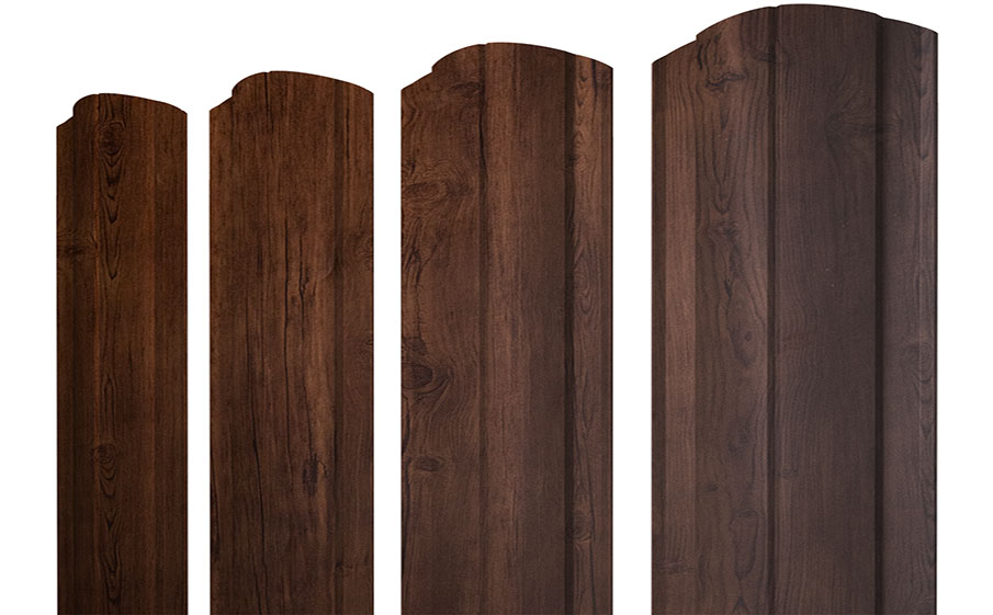 Штакетник Круглый фигурный 0,45 Print Premium Cherry Wood Fresh