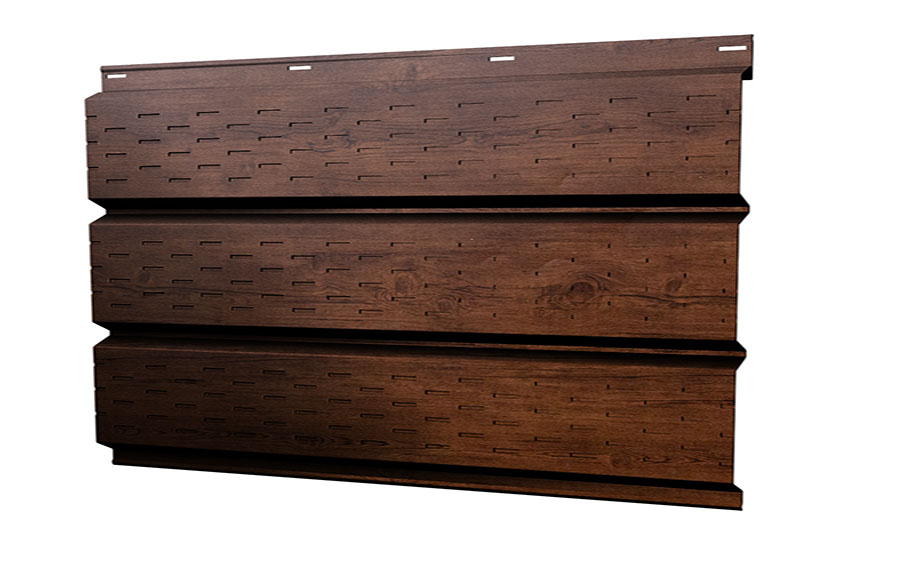 Софит Grand Line металлический полная перфорация 0,45 Print Premium с пленкой Cherry Wood Fresh