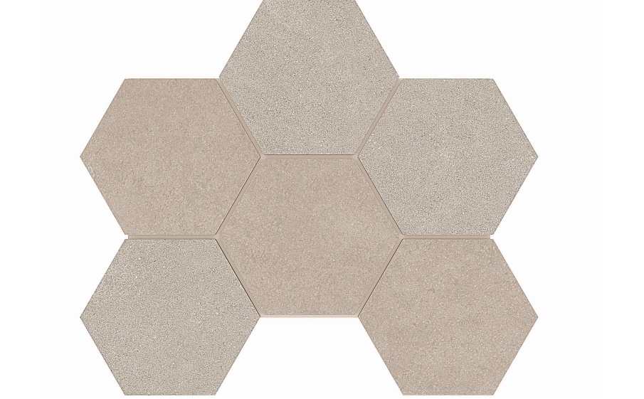 Мозаика Гексагон/Hexagon Estima Терра/Terra LN01/TE01, неполированный 285*250 мм