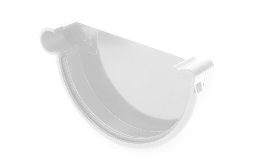 Заглушка желоба левая Galeco для системы PVC D 110/80 мм, RAL 9010